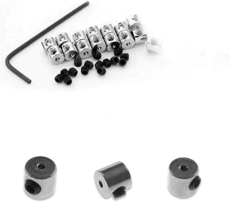 Aulufft 120 Pcs Pin Locks Pin Backs Locking Clasp Bulk with Wrench, Aulufft Locking Pin Keepers Backs Locking Clasp Sliver 6 x 5 mm - Image 1